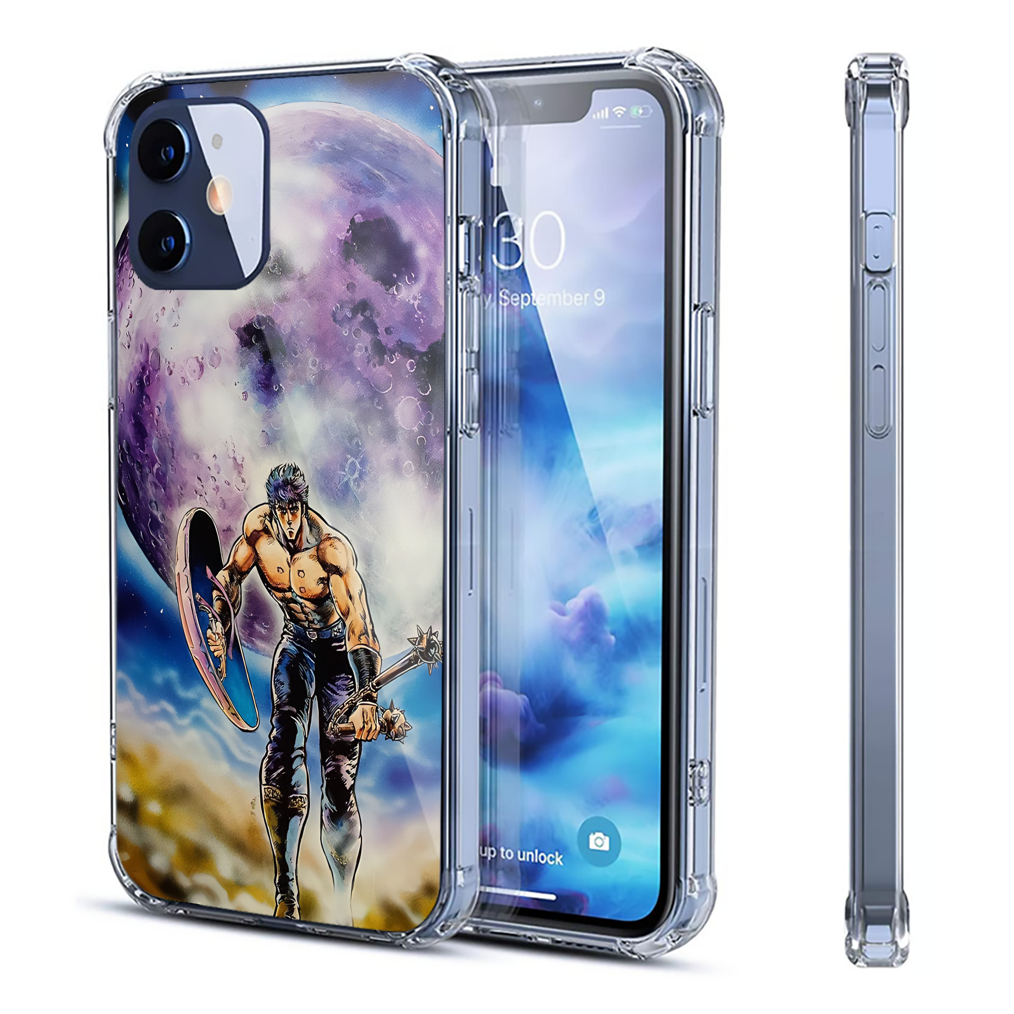 （画像用） 北斗の拳 Fist of the North Star 【iPhone 12シリーズ対応】透明スマホケース（クリアソフトケース）
